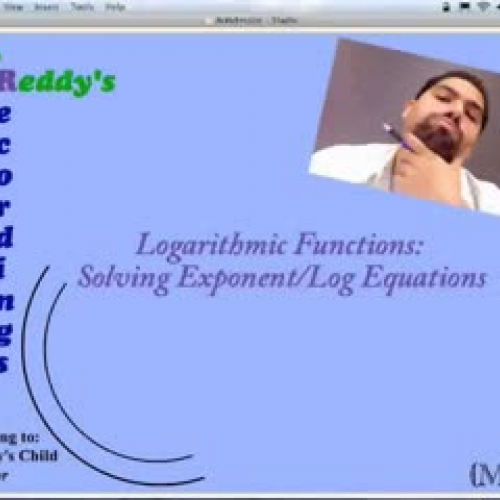 Solving Exponential &amp; Logarithmic Equatio