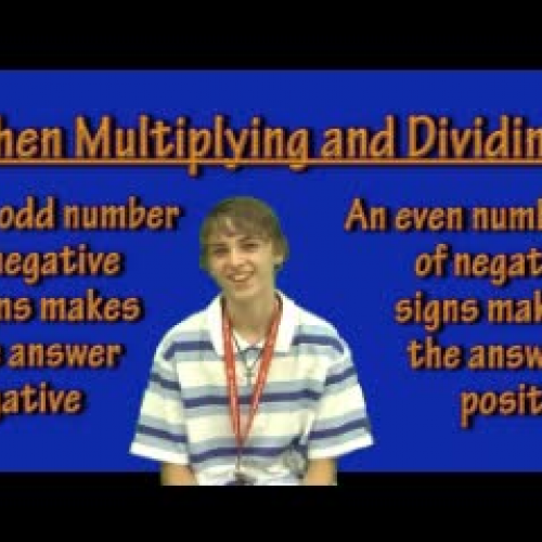 Multiplying and Dividing Negative Numbers
