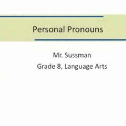 Personal Pronouns introduction
