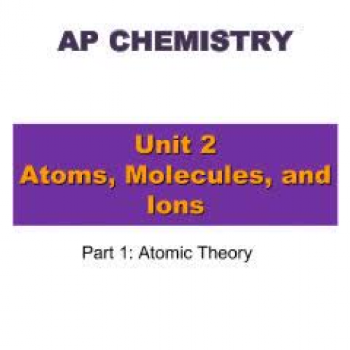 EHS AP Chem Unit 2 Part 1