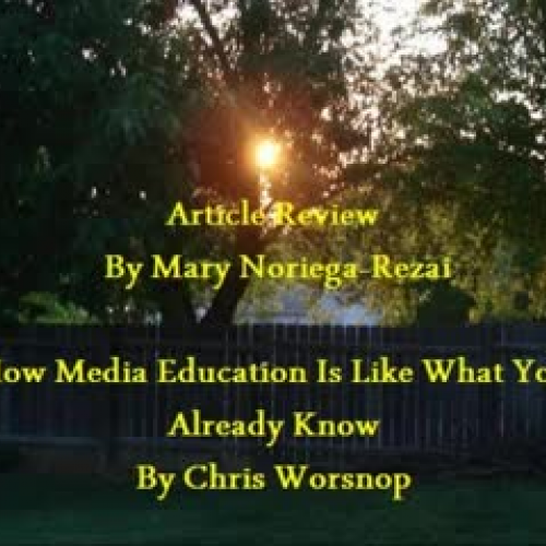 Article Review by Mary Noriega-Rezai