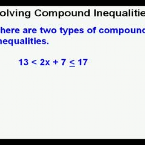 Solving Compound Inequalities