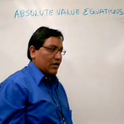 ABSOLUTE VALUE EQUATION