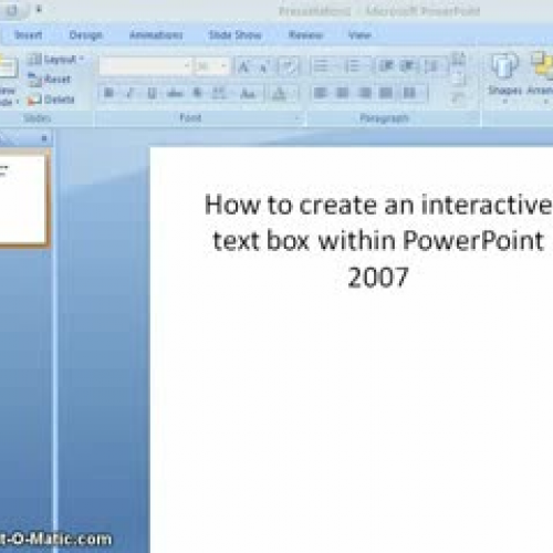 PPT Interactive Text Boxes