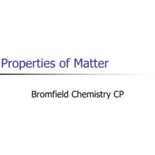 Properties of Matter