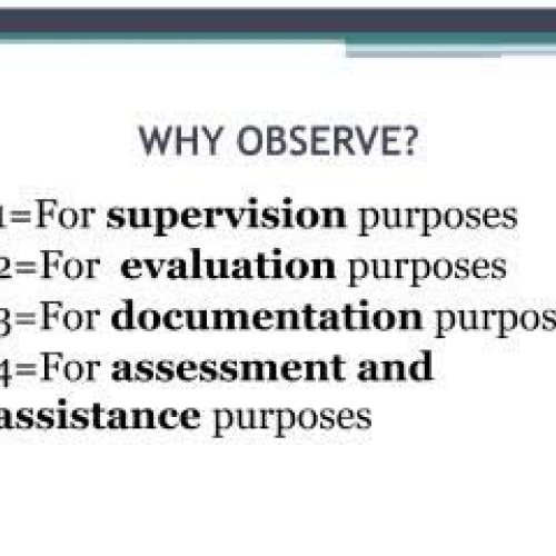 Overview of Classroom Observations