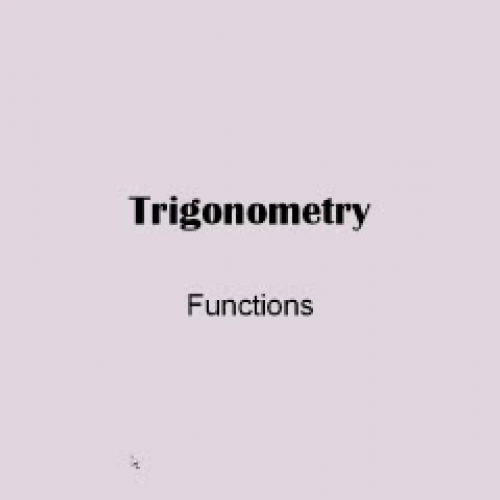Trig ch 1-0 Functions