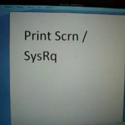 Print Screen and System Request