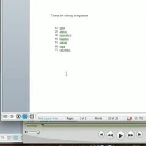 7 steps for solving an equation