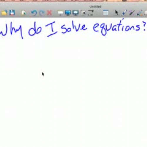 why do i solve equations?
