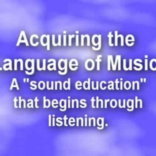 Acquiring the Language of Music