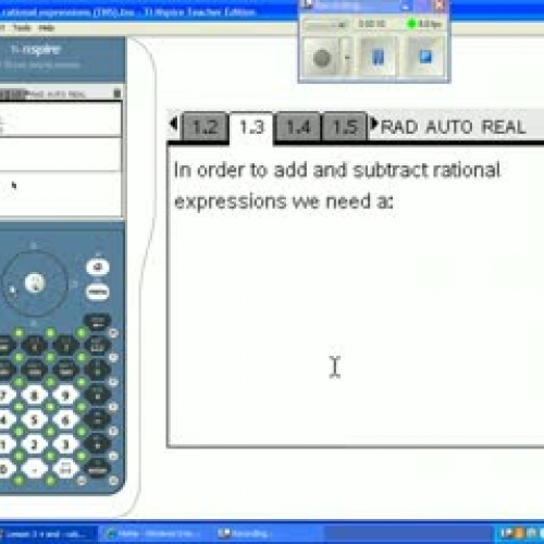 Lesson 3 + and - rational expressions