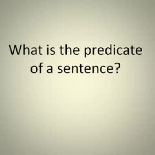 What is the predicate of a sentence?