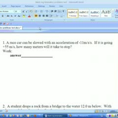1D test corrections part 1