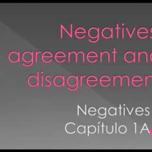 Negatives, agreement and disagreement