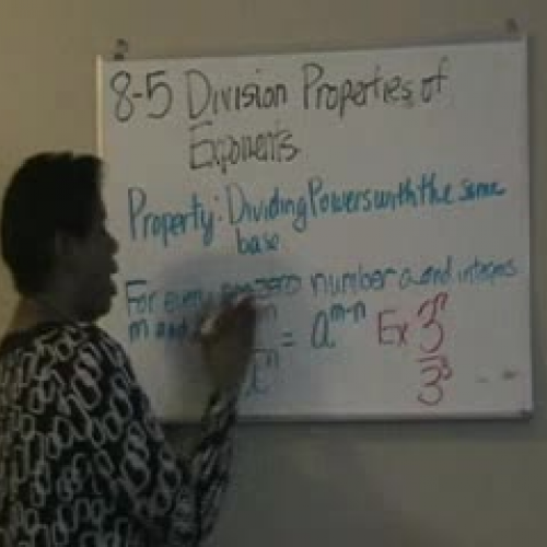 8-5 Division of Exponents