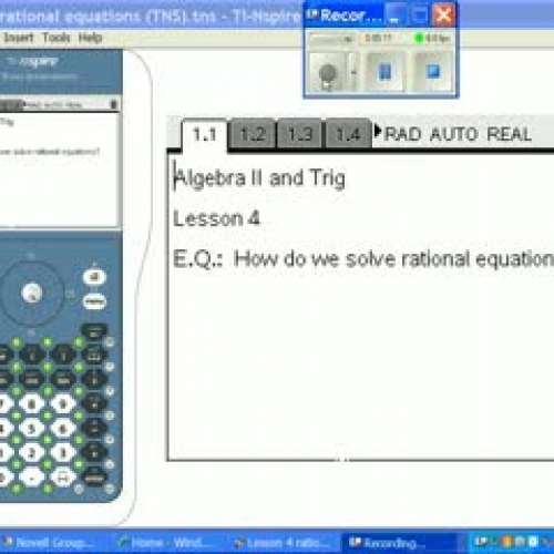 Lesson 4 Solving Rational Equations