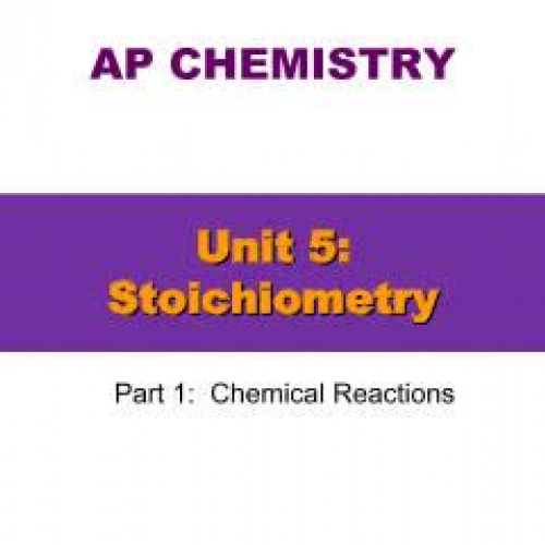 EHS AP Chem Unit 5 part 1