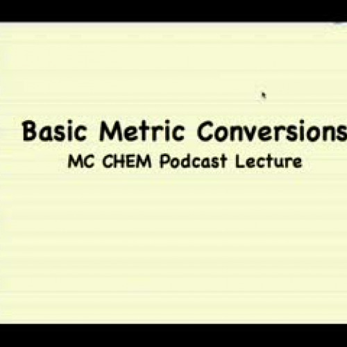 Basic Metric Conversions
