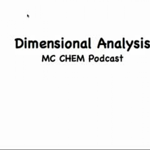 Basic Dimensional Analysis