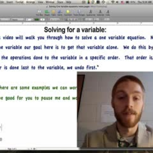 One Variable Equations