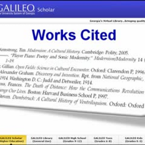 Bibliography Tools in GALILEO