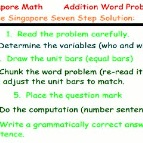 Singapore Math - Addition