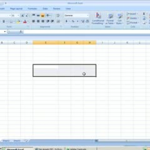 Formatting cells using Excel 07