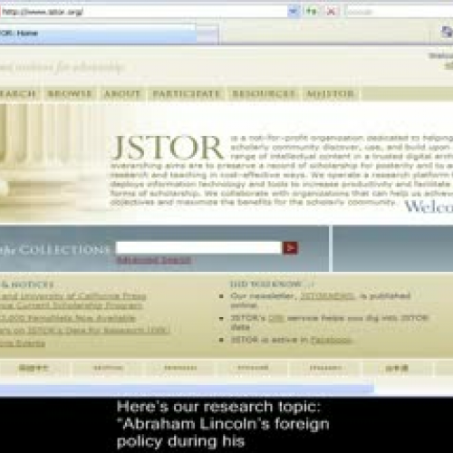 How to do research in JSTOR