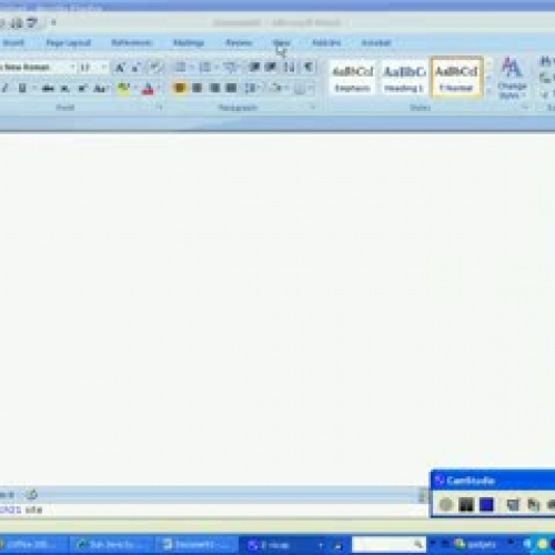 Changing View in Word