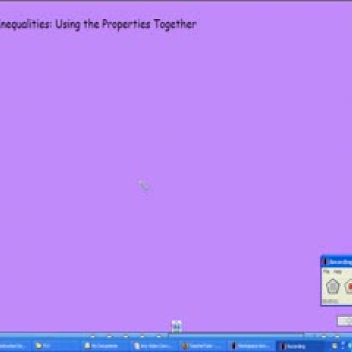 Solving Inequalities:  Using The Prop Togethe