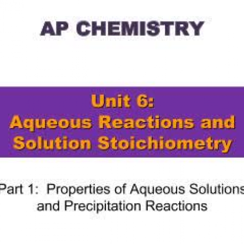 EHS AP Chem Unit 6 part 1