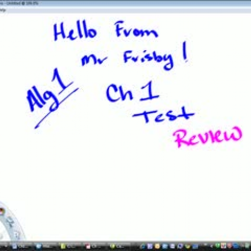 Algebra 1 test review ch1