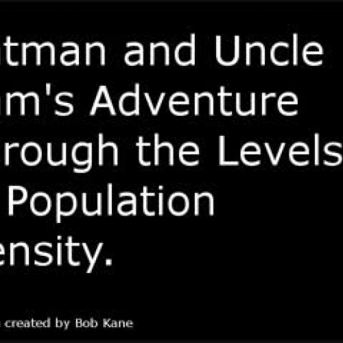 The levels of population density
