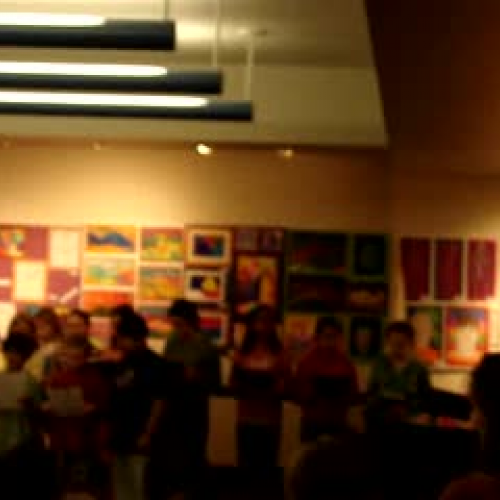 Lija and Ben Hem 4th grade chorus at Art show
