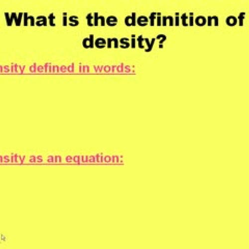 Density and Temperature