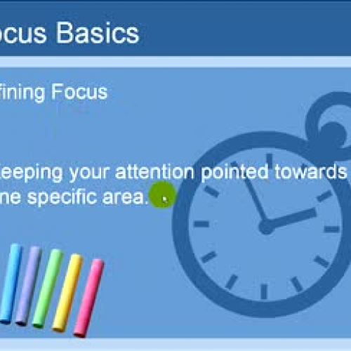 Focus on School 3 – Focusing on the Main Thin