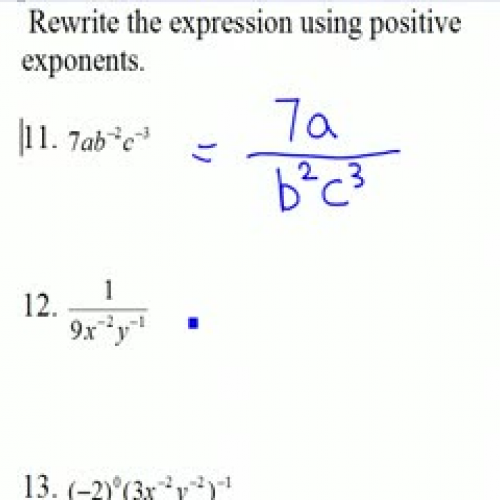 exponent rules review