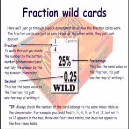 Fraction Wild Cards in Numero