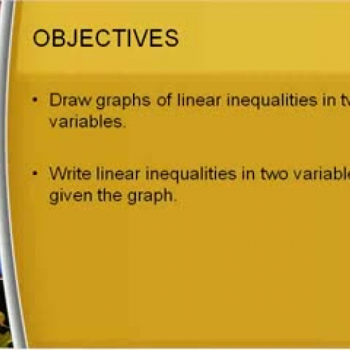 Inequalities in Two Variables