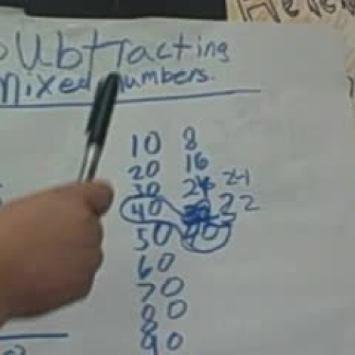 subtracting mixed numbers borrowing from the 
