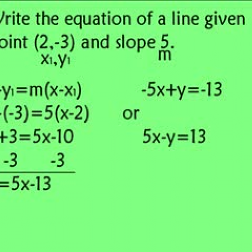 3-4b Finding Equations of Lines
