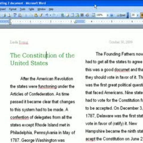 Formatting Lesson 2- Part 2