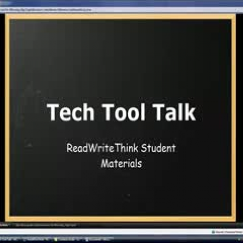 Tech Tool Talk - ReadWriteThink Student Mater
