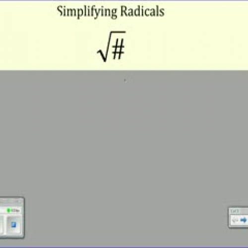 Simplifying Radicals