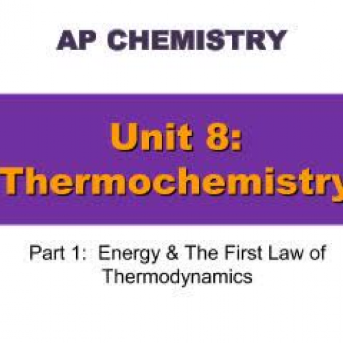 EHS AP Chem Unit 8 part 1
