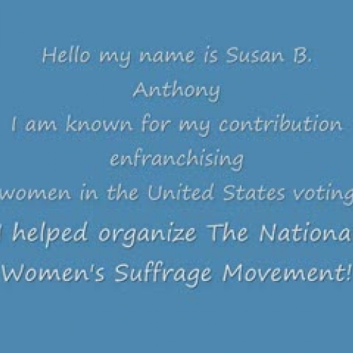A Brief History of The Women's Suffrage Movem