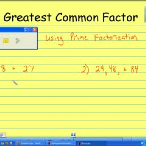 Mr. Young, Greatest Common Factor