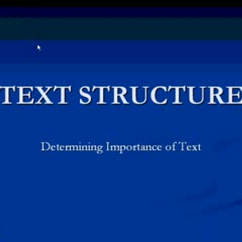 Intro to Text Structure
