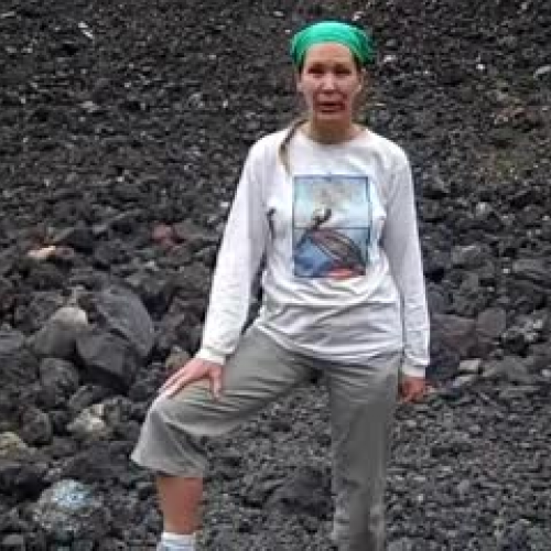 Ms. Cherene on Cinder Cone in Mt. Lassen Nat.